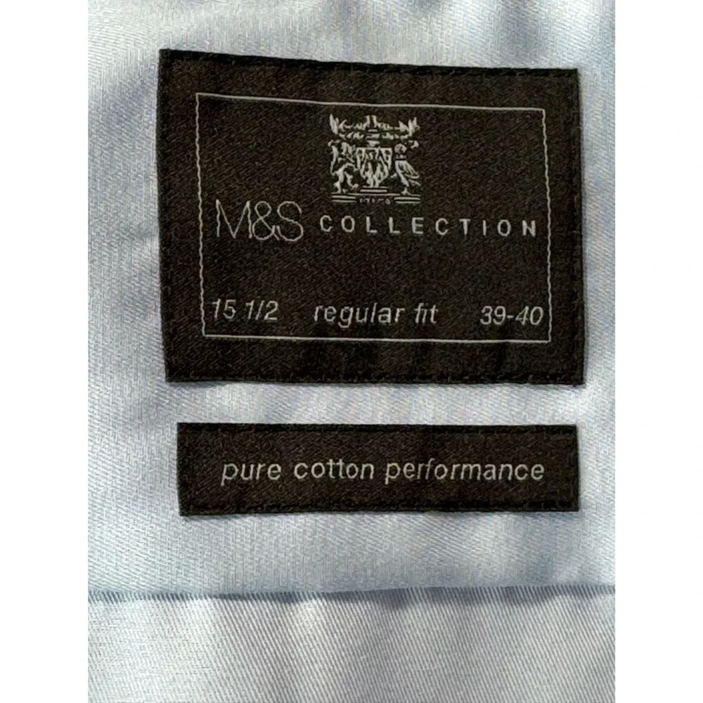 Marks & Spencer Men's Pastel button down Dress Shirt Bundle, Light Pink Blue